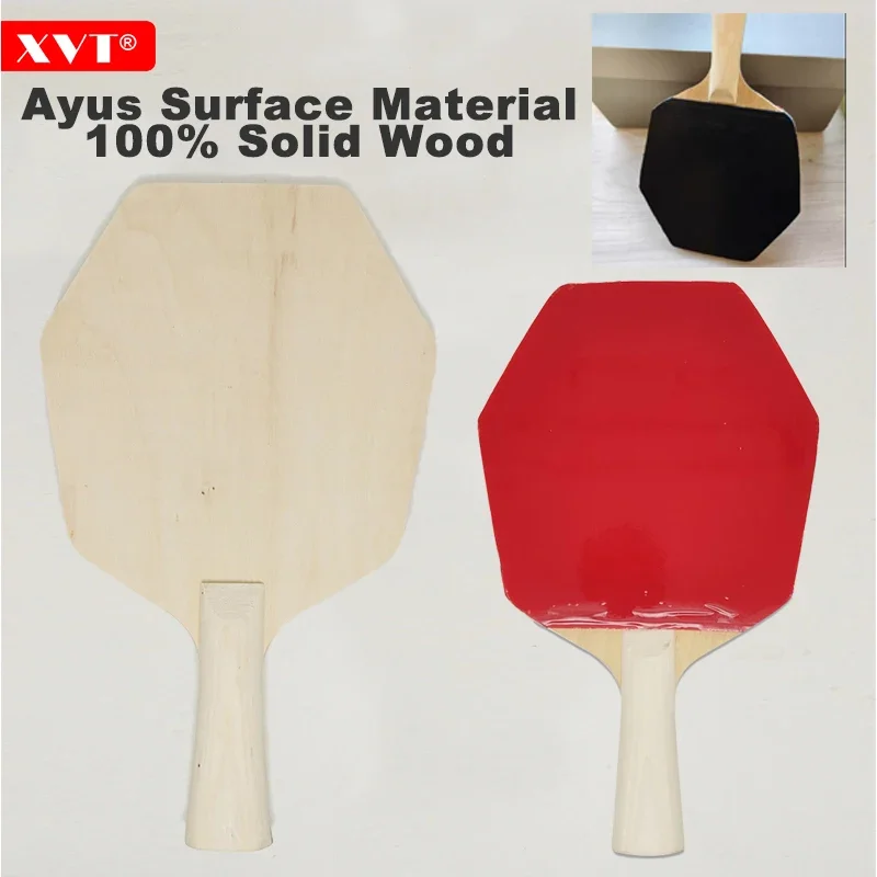 Hexagonal 5 Layers Pure Wood Table Tennis Racket Bottom Plate Without Label Words Loop Fast Break Practice Board for Beginner