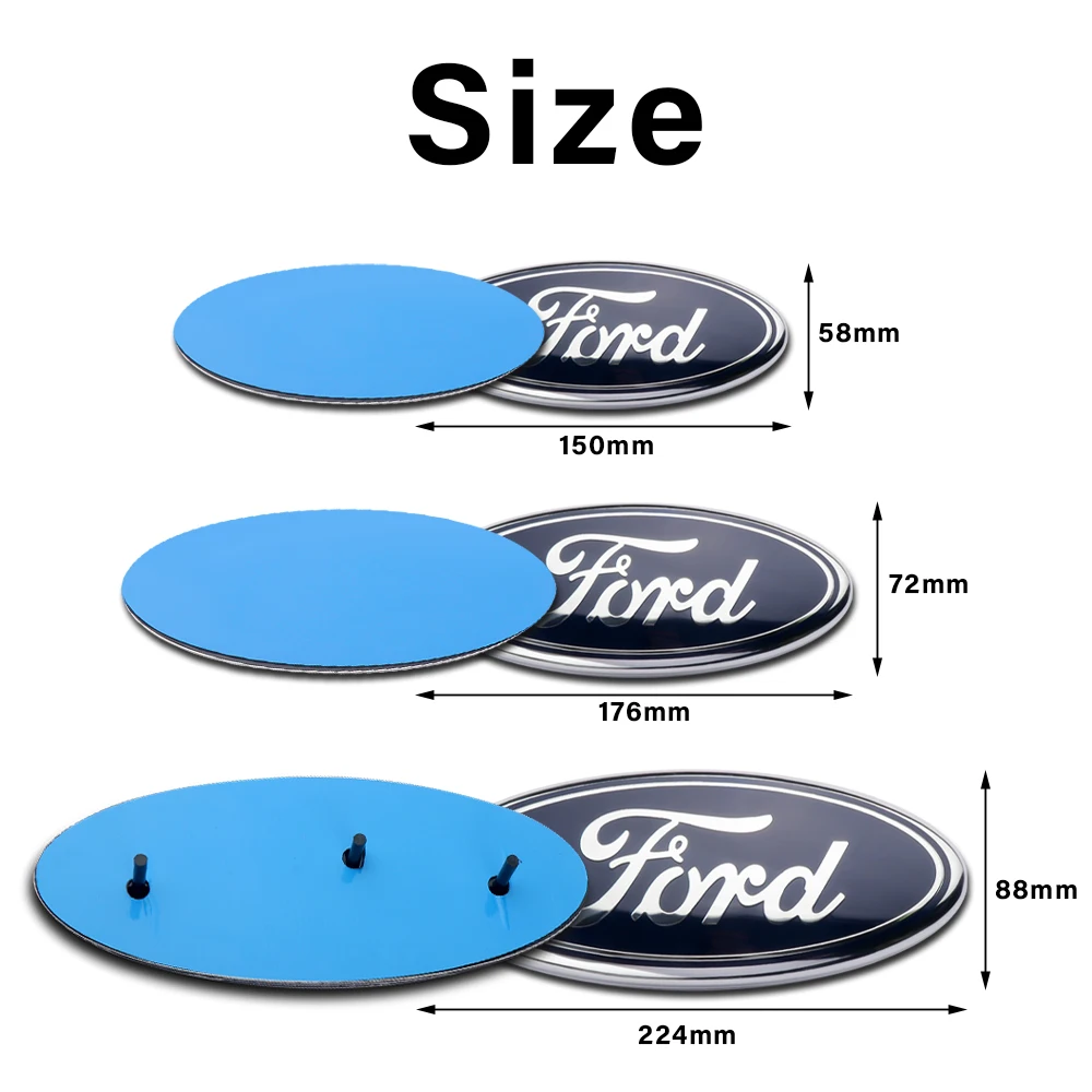 Автомобильная наклейка с эмблемой на передний капот, наклейка на багажник для Ford Mondeo Explorer Ranger Focus Fiesta Shelby Transit Ecosport Escape