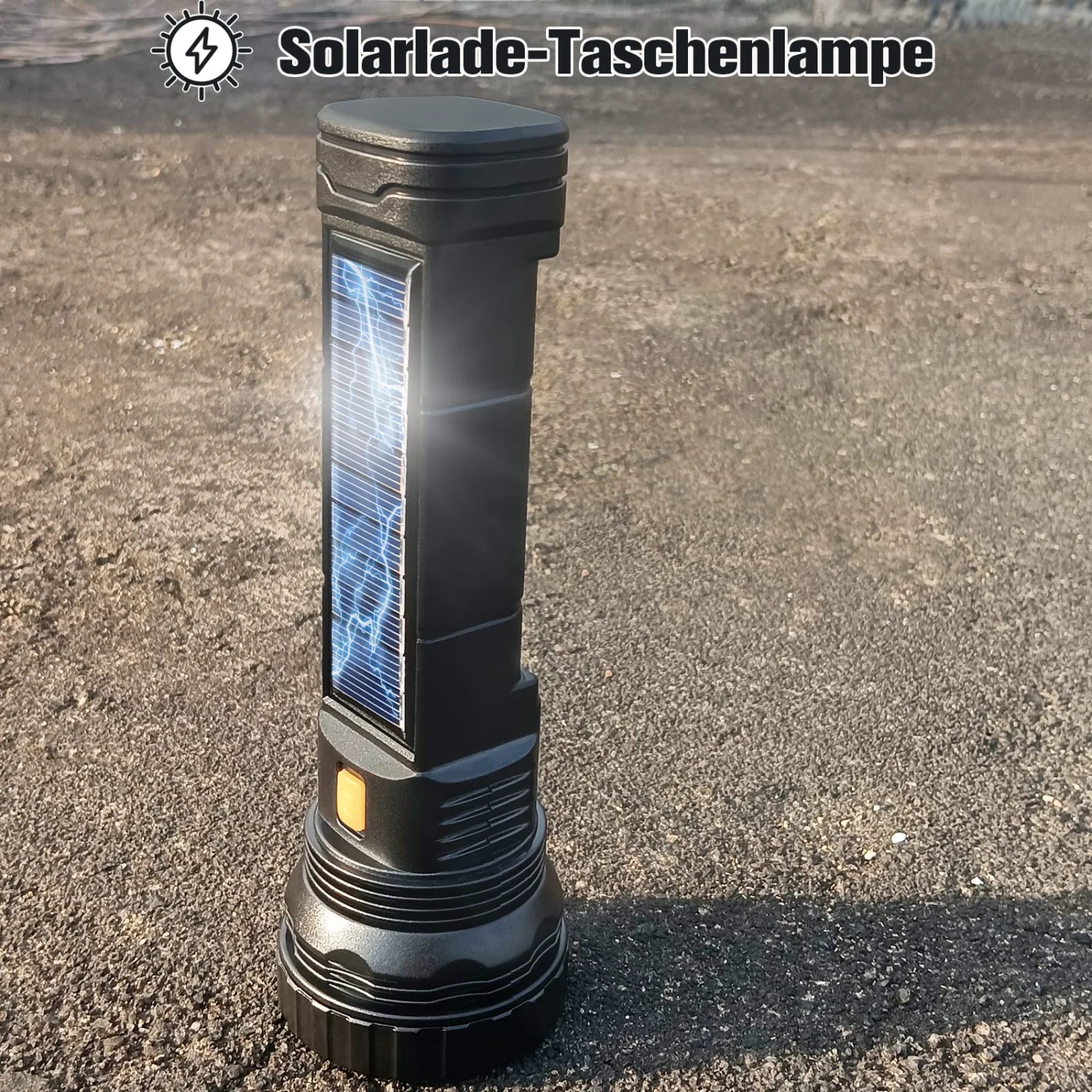 مجموعة واحدة من مصابيح LED قابلة لإعادة الشحن بالطاقة الشمسية/USB مع ضوء إحترافي مقاوم للماء وبطارية 1500 مللي أمبير في الساعة للشعلة الخارجية طويلة المدى #2