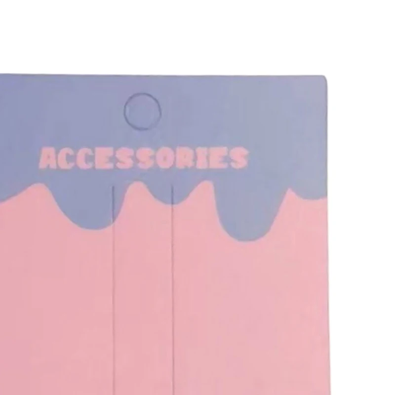 50Pcs Colour Hangable Hair Clip Paper Cards Hairpin Tag Holder DIY Display Cardboard Hair Accessories Packaging Card Tags