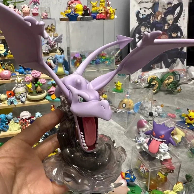 16-センチメートルポケモンフィギュア-aerodactyl-アニメフィギュアかわいい紫-aerodactyl-フィギュアモデル像コレクション装​​飾玩具誕生日ギフト