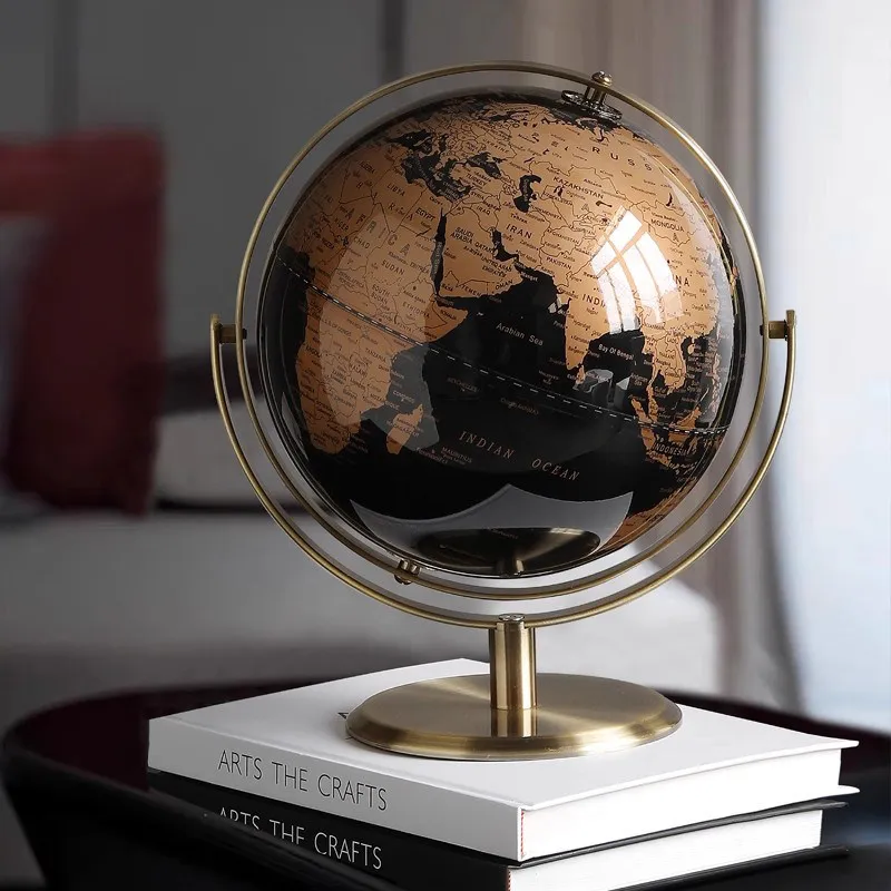 Imported teaching globe ornament light luxury high-end wine cabinet study bookcase office desktop decoration home goods