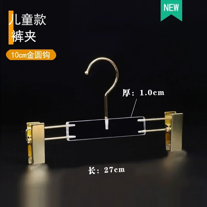 5pcs Transparent Acrylic Clothes Hanger Man Woman Child Pants Clips Wardrobe Hangers Clothing Hangers Coat Wardrobe Organizer