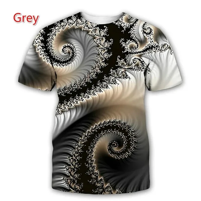 New Fashion Vintage Colorful Abstract 3D Printing Men\'s Short Sleeve T-Shirt Hip Hop Vertigo Hypnotic Unisex Casual Tees T Shirt