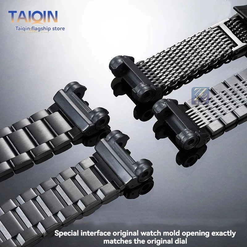 سوار ساعة ممتد من الفولاذ المقاوم للصدأ لساعة كاسيو من الجيل الثالث حزام ساعة الملك الطيني المعدني الصلب
