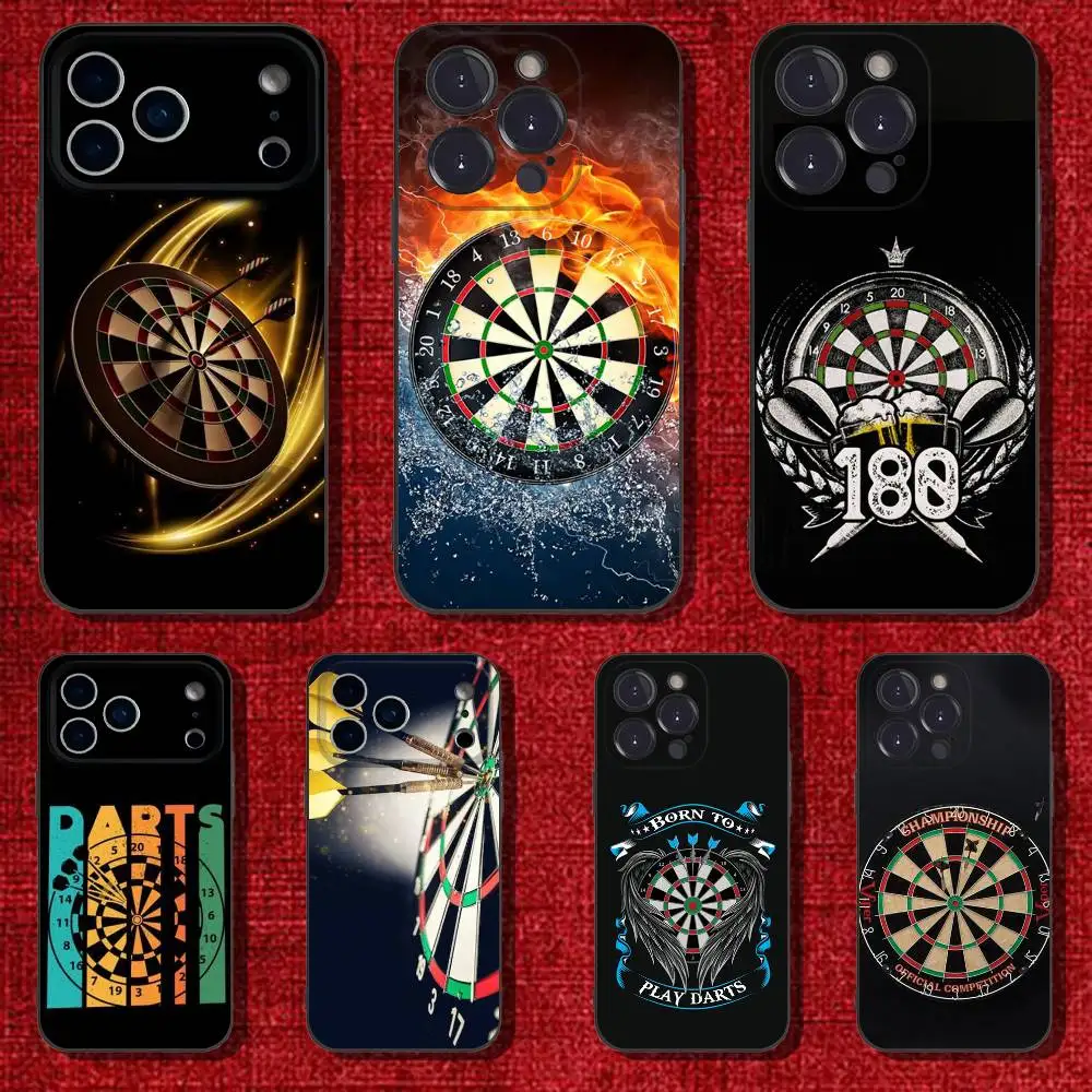 

Darts Phone Case For iPhone 6,17,16,15,14,13,12,11 Plus,Pro Max,XS,X,XR,SE,Mini,8,7,Soft Silicone Black Cover