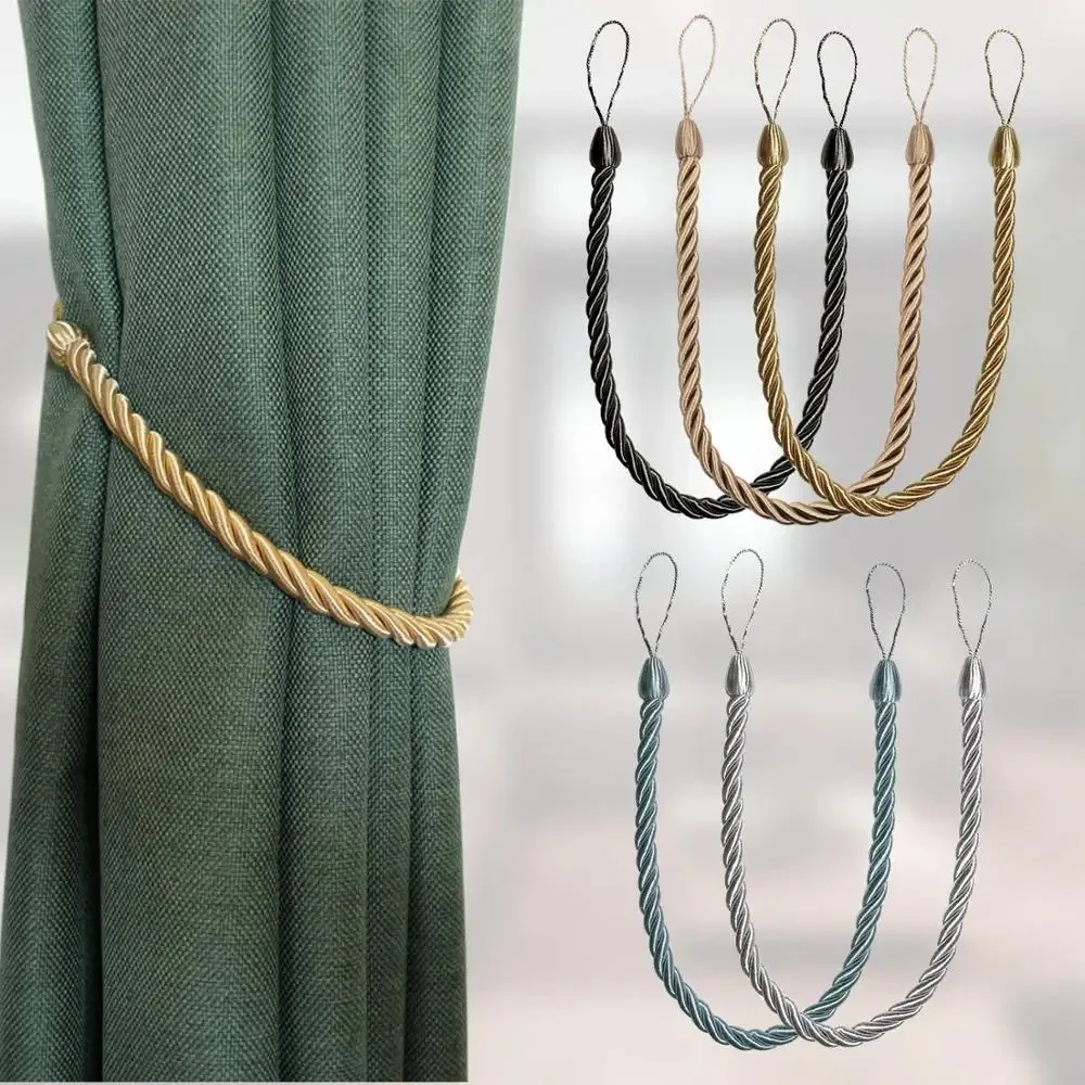 2Pcs Handgemachte Webart Vorhang Raffhalter Vorhang Halter Clip Schnalle Seil Hause Dekorative Zimmer Zubehör Vorhang Raffhalter