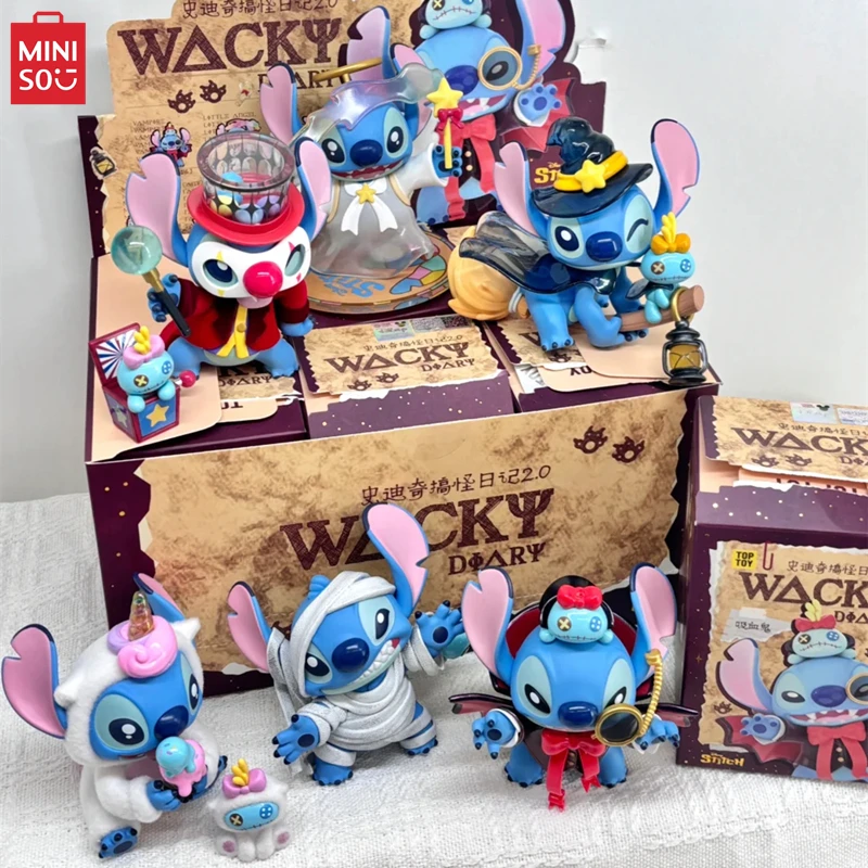 MINISO Blind Box TOP SPEELGOED Stitch Grappig Dagboek 2.0 Serie Model Schattig Decoratief Ornament Animatie Kinderspeelgoed Verjaardagscadeau