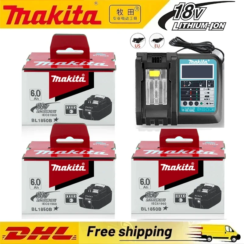 Makita Originele 18V 5.0Ah/6.0Ah Vervangbare LED Lithium-ion Batterij LXT BL1860B BL1860 Oplaadbare Power Tool Batterij 2026 Nieuw - afbeelding 2