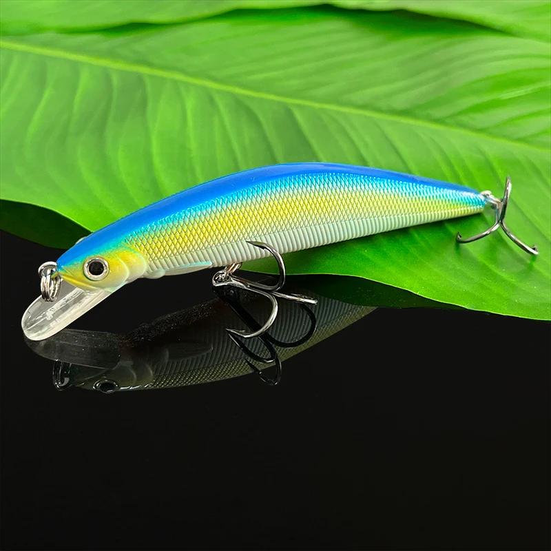 QQNAL New  Ultra Long Casting Floating Wobbler Minnow Hard Bait 103mm 13.3g Flounder Sea Bass Saltwater Sea Fishing Lure Depth