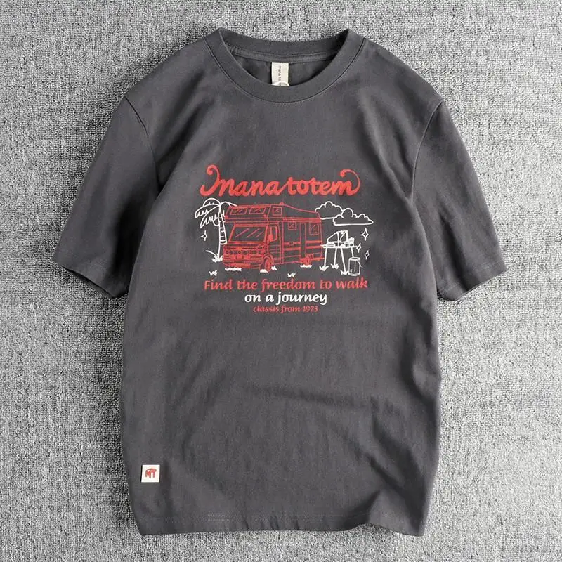 

New American 2024 Summer Men's Pullover O-Neck Patchwork Printing Letter Fashion Loose Comfortable Short Sleeved T-shirt Tops