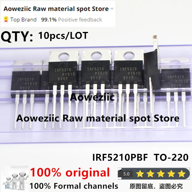 

Aoweziic 2021+ 100% New Imported Original IRF5210PBF IRF5210 F5210 TO-220 Power MOS Tube 100V 40A