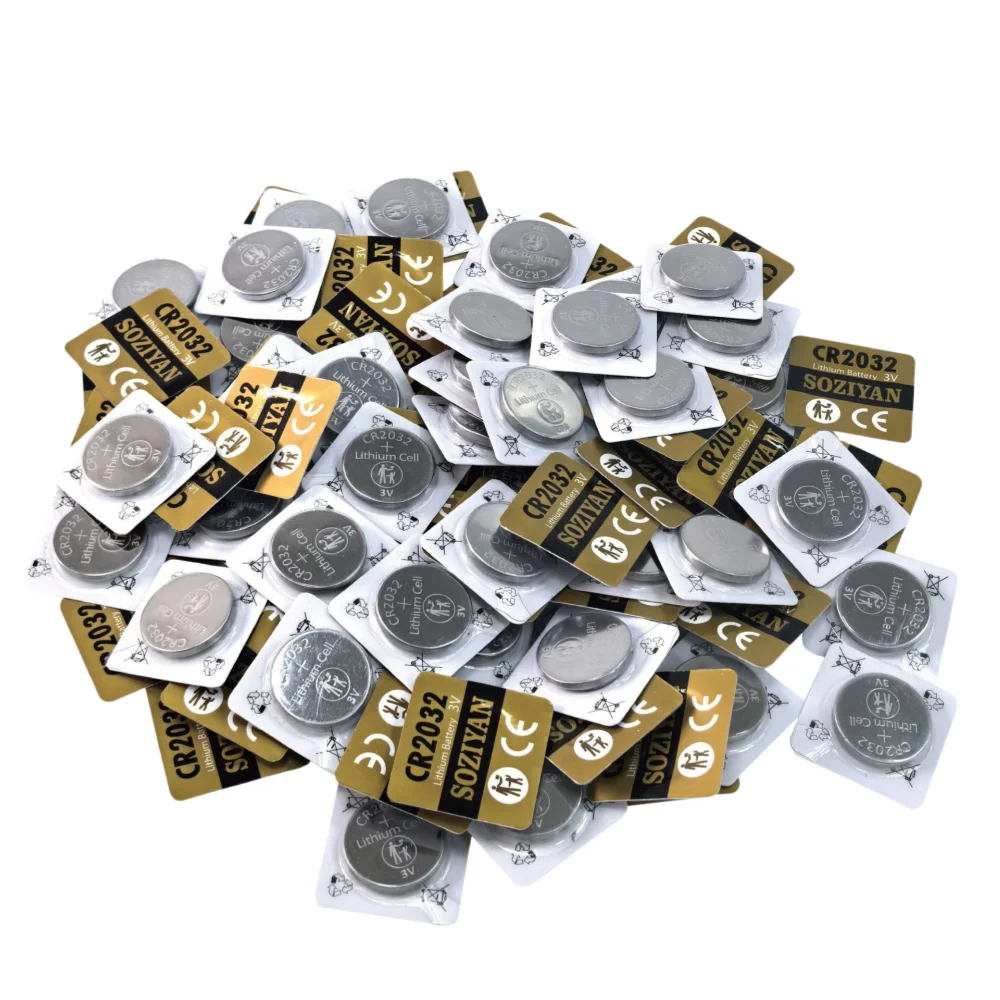 Original 10-100pcs CR2032 DL2032 BR2032 5004LC CR 2032 3V Lithium Battery Button Cell for Watch, Toys, Car Key Watch Batteries