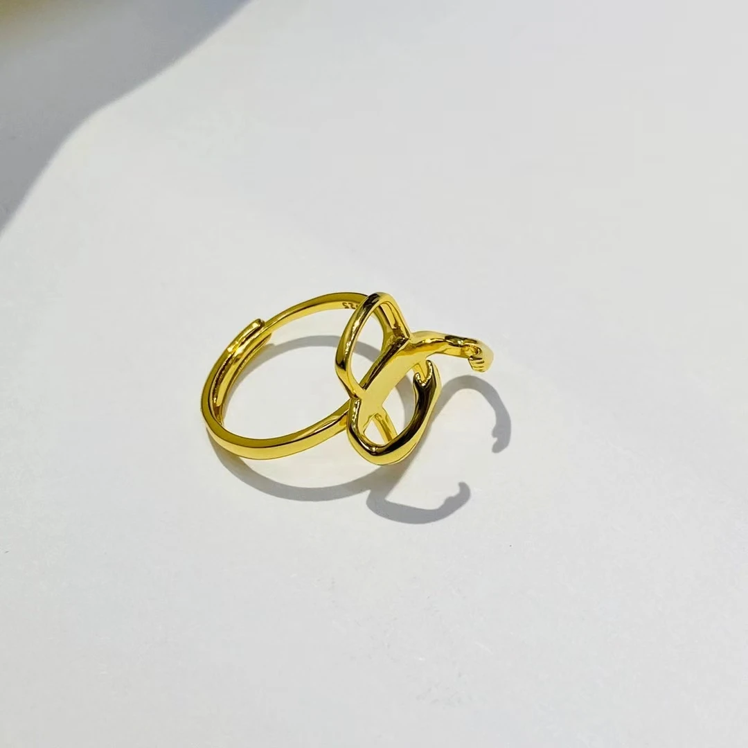 925 Sterling Silver Adjustable Ring Mount Settings Findings Mountings Accessory Parts Fittings for Baroque Pearls 5pcs/lot