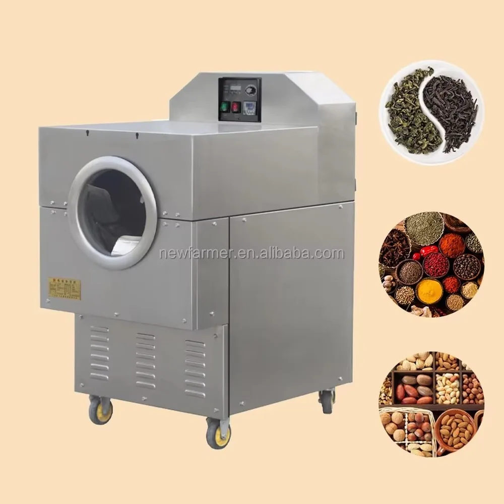 Commercial Electric Drum Coffee Roaster Machine for Beans Nuts Automatic 110V 220V