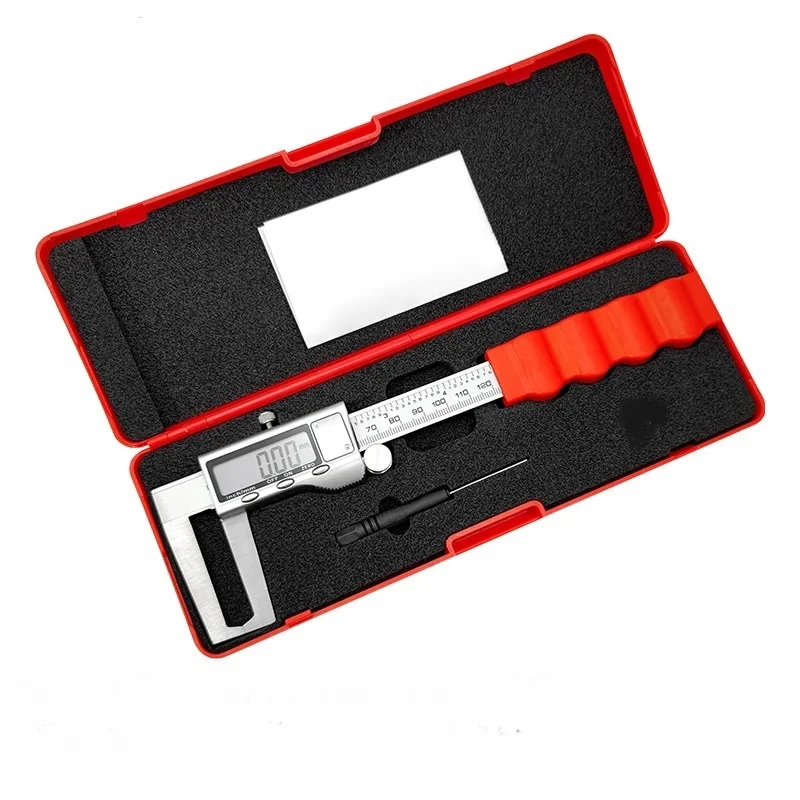 0-150mm Digital Outside Groove Caliper Car Brake Disc Thickness Measuring Tools 0.01mm Brake Pad Abrasion Test Mechanics Ruler