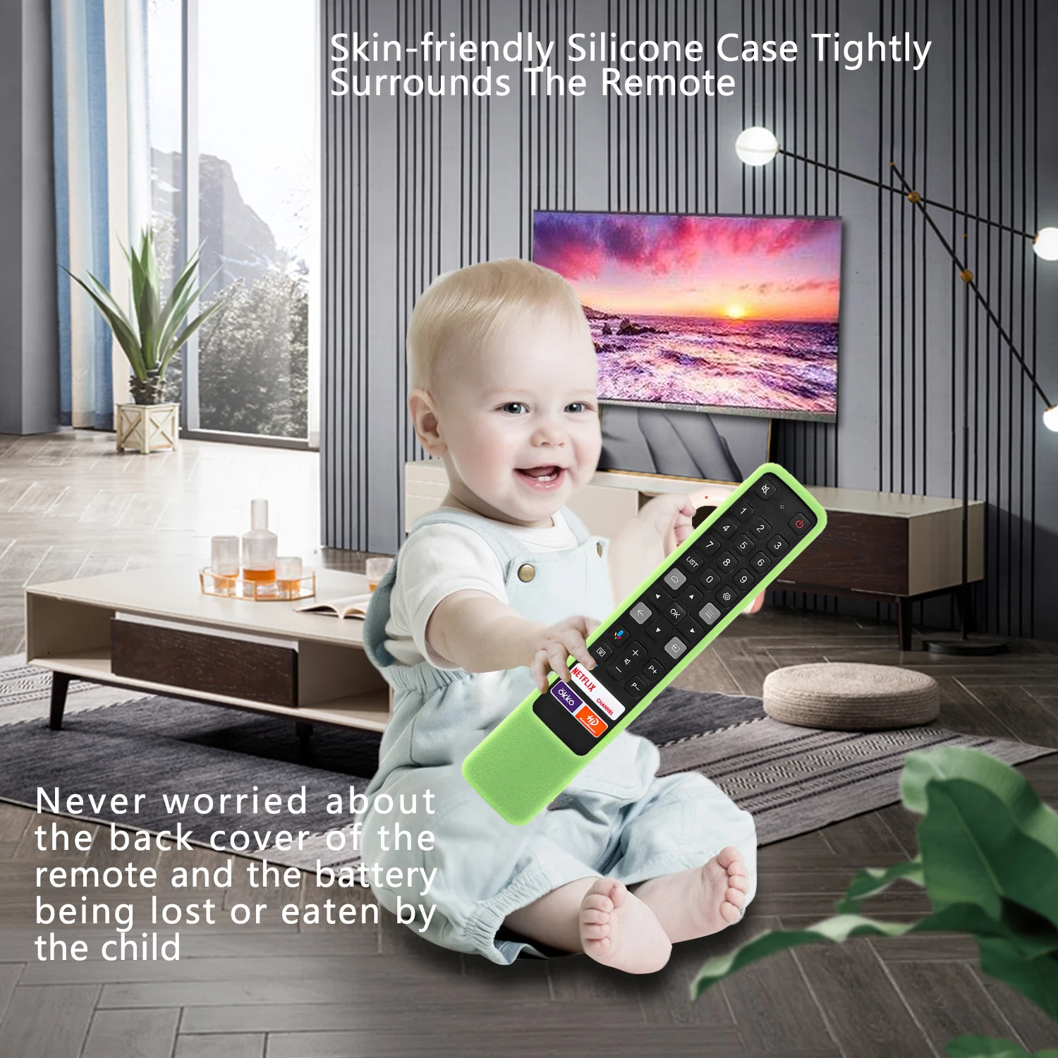 Silicone Protective Cover Fit for TCL TV Voice Remote RC901V FMRD/FMR1/FMR8 Series Washable Shockproof Skin-Friendly Remote Case