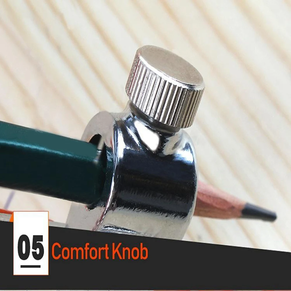 Y03A 1 pieza de brújulas de lápiz de precisión de carpintero, divisores ajustables de gran diámetro, brújula para carpintería, radio máxima de 75cm