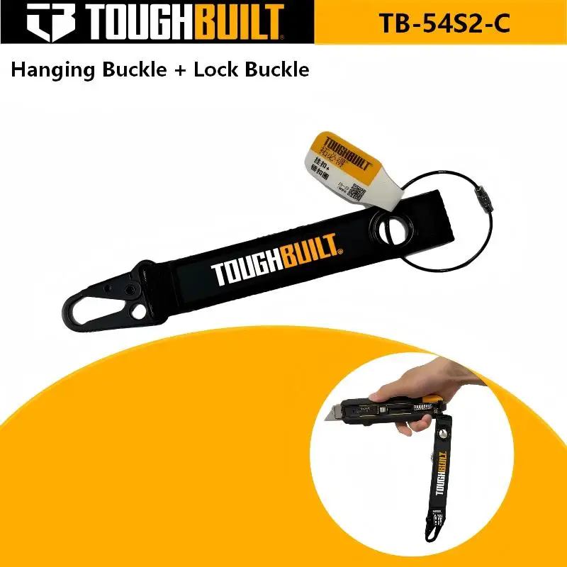 ToughBuilt TB-54S2-C Hook & Loop Keychain Tool - Backpack Decor/Ornament, Logo Tag, Portable Tool Accessory for Outdoor/Work