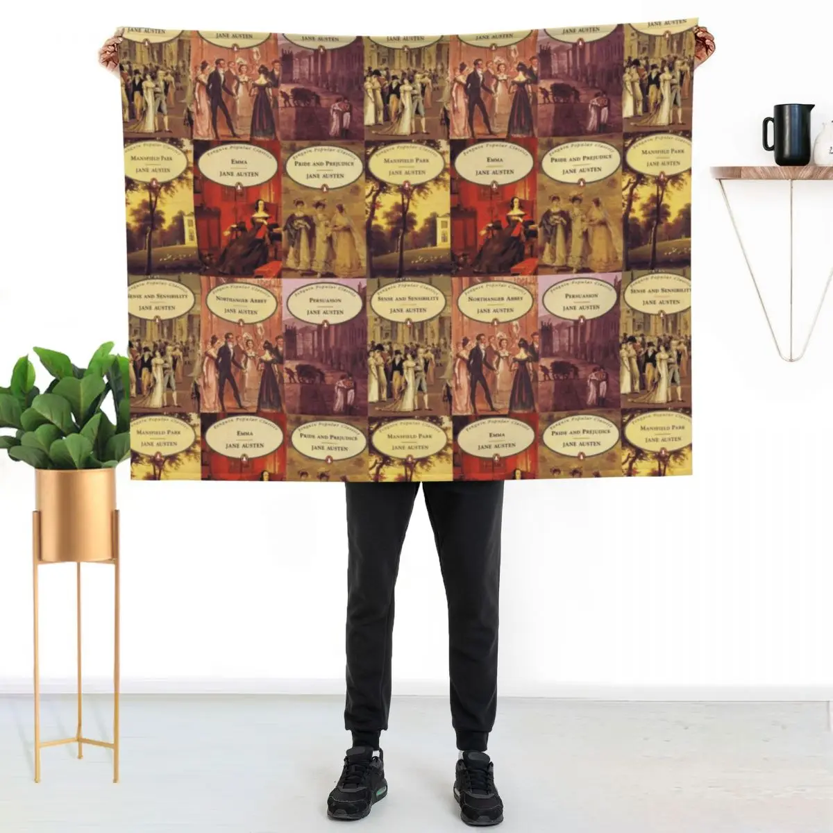Jane Austen vintage books Throw Blanket Thermals For Travel Comforter Luxury Brand Soft Soft Beds Bed Fashionable Blankets