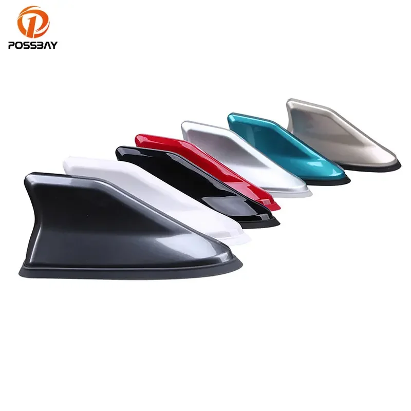 

POSSBAY Universal FM Signal Amplifier Car Radio Aerials Shark Fin Antenna Roof Decoration Auto Side Replacement for BMW Kia