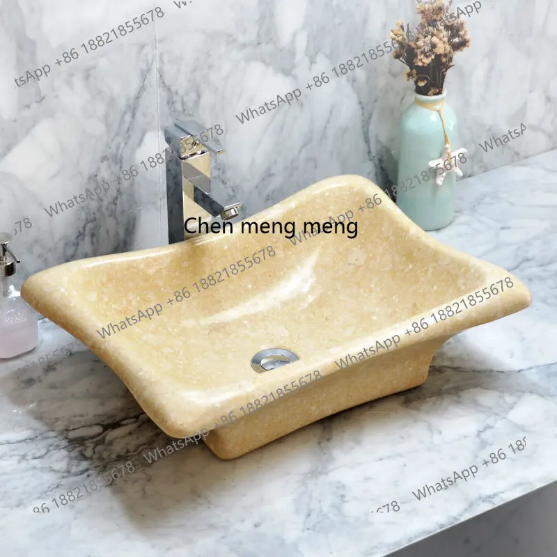 

Stone wash basin household bathroom balcony art marble washbasin garden wash basin