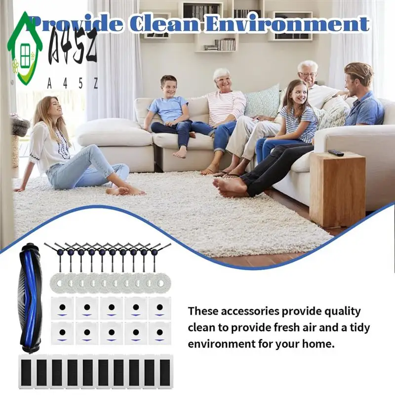 

A45Z-41PCS Brush Filter Dust Bag And Mop Cloth Kit For Ecovacs Debot N30 Omni N30 Pro Omni Vacuum Cleaner Replacement Parts