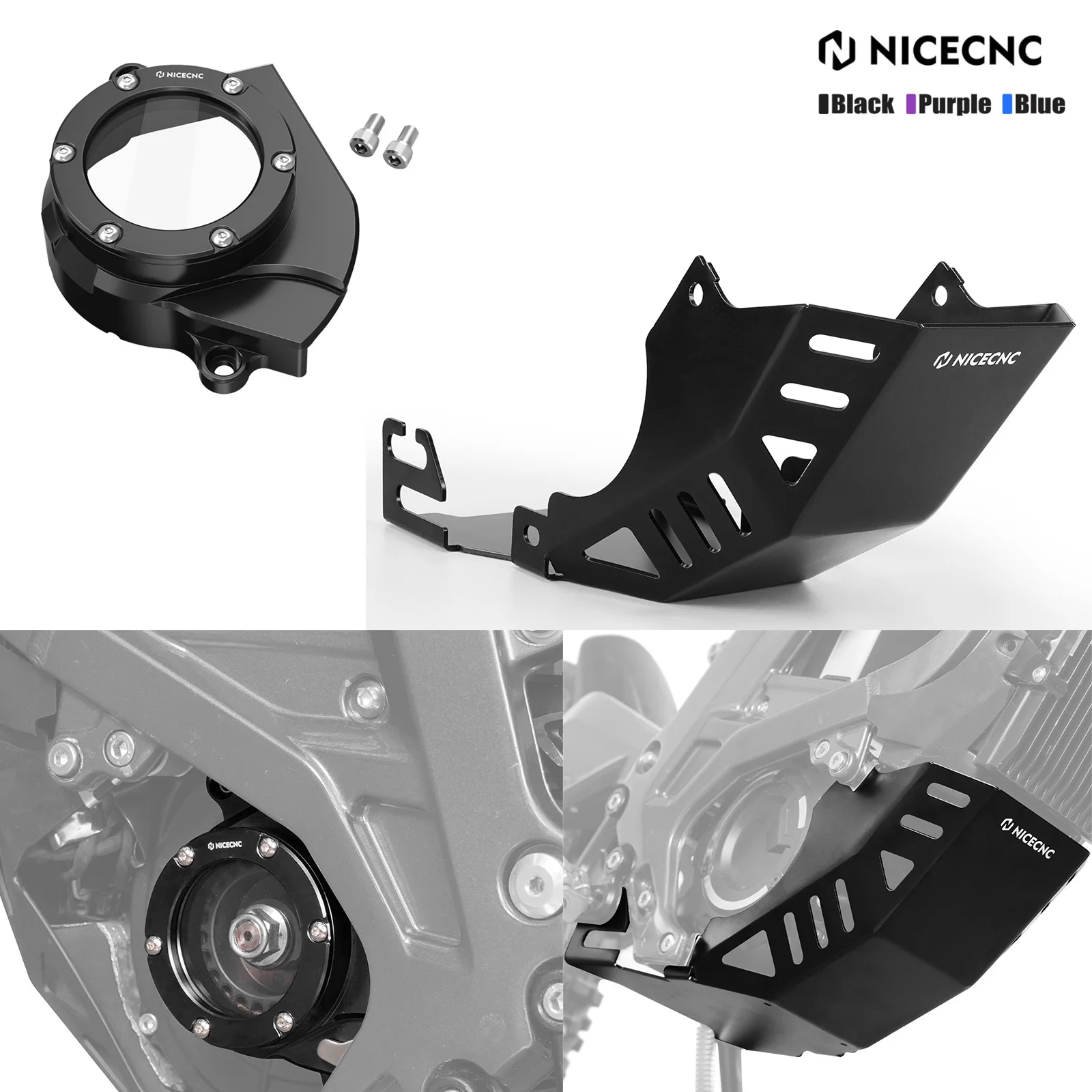 For Surron Light Bee X Motor Belt Pulley Cover Chassis Protector Engine Skid Plate Kit For Surron Light Bee S Electric Dirt Bike