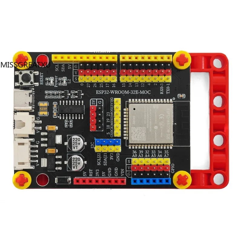 ESP32 Wireless Main Board Dual WiFi BLE Color Coded IO Pins Mount Holes For Student Electronic Building Block Robot DIY Kit