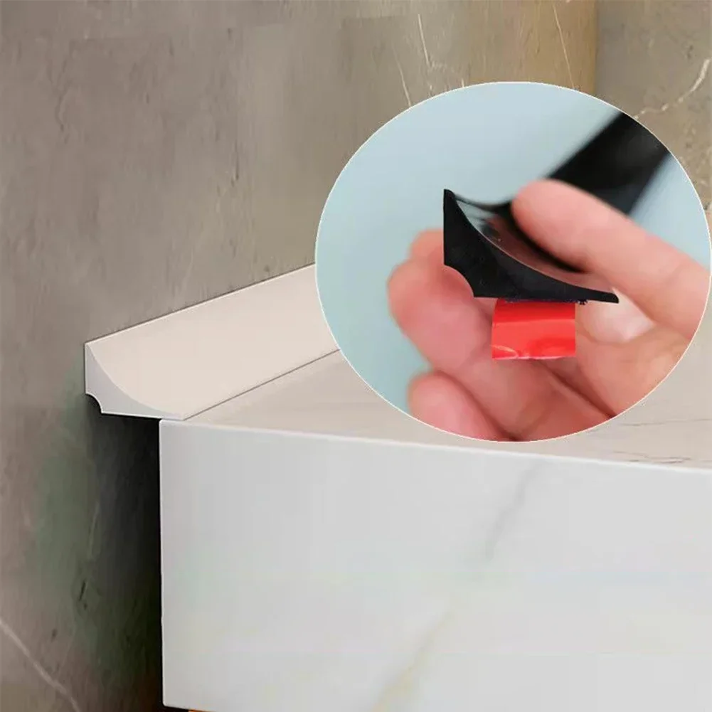 Silicone Bathroom Water Stopper Self-Adhesive Water Retaining Strip Bendable Bathroom Door Washing Machine Shower Dam Barrier