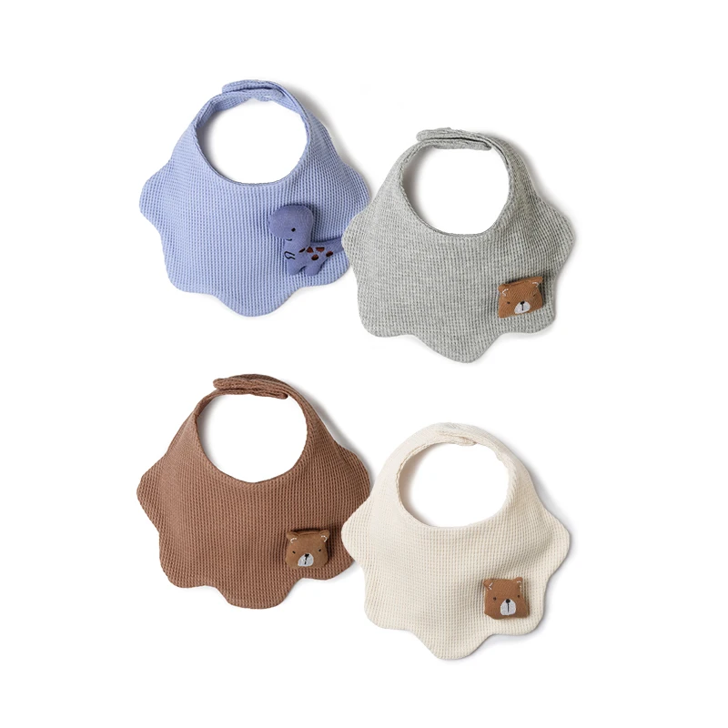 

Набор из 2 предметов, хлопковые нагрудники для новорожденных, 6-слойные марлевые нагрудники с лепестками, однотонные утолщенные детские полотенца со слюной, мягкие предметы для отрыжки