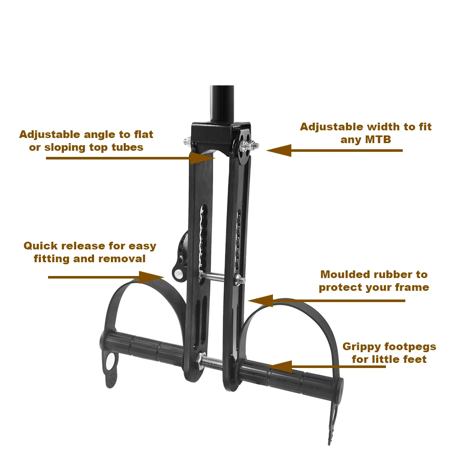 Front Mounted Child Mtb Bike Seat Seatpost Quick Release Bracket Frame for Mtb Mountain Bikes Kids Bicycle Saddle Parts