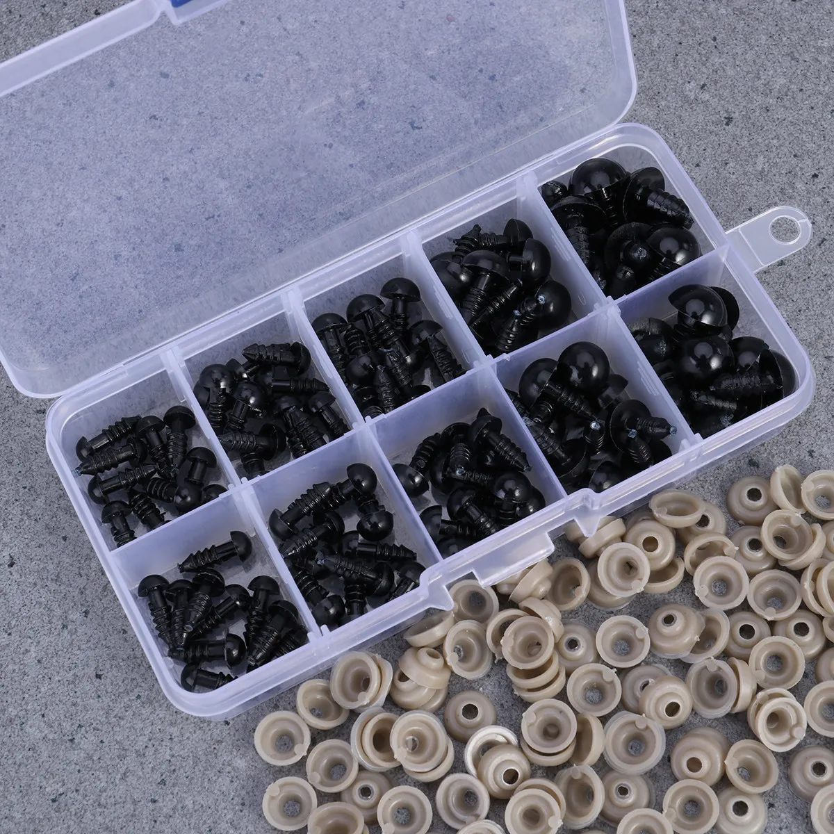 2Packs Round Buttons DIY Craft Eyes Plastic Safety Eyes for Sewing Handmade Projects Accessories for Crafting Animals