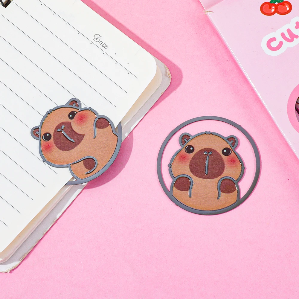 Creative Cute Kapybara Metal Bookmark Cartoon Anime Bookmarks For Women Book Decoration For Women Readers Birthday Gift