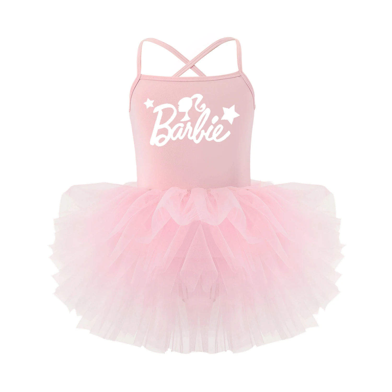 Cartoon Cute Barbie Children Summer Princess Dress Camisole Skirt Kids Girl Ballet Dance Clothing Tutu Skirts One Piece Dresses