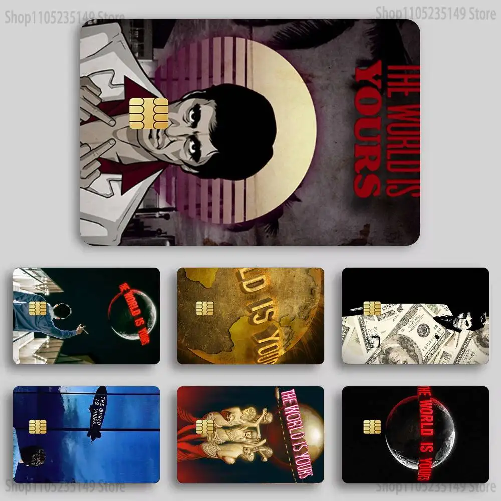 

Film S-Scarface Credit Card Skin Stickers for Bank Card Bus Metro Card Sticker Waterproof Women Gift