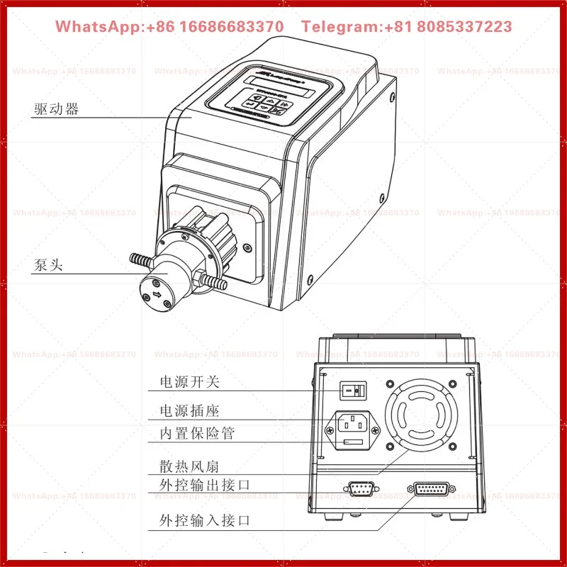 WT3000-1FA DC brushless micro gear pump distribution type can transmit viscous high-temperature and high-pressure liquids