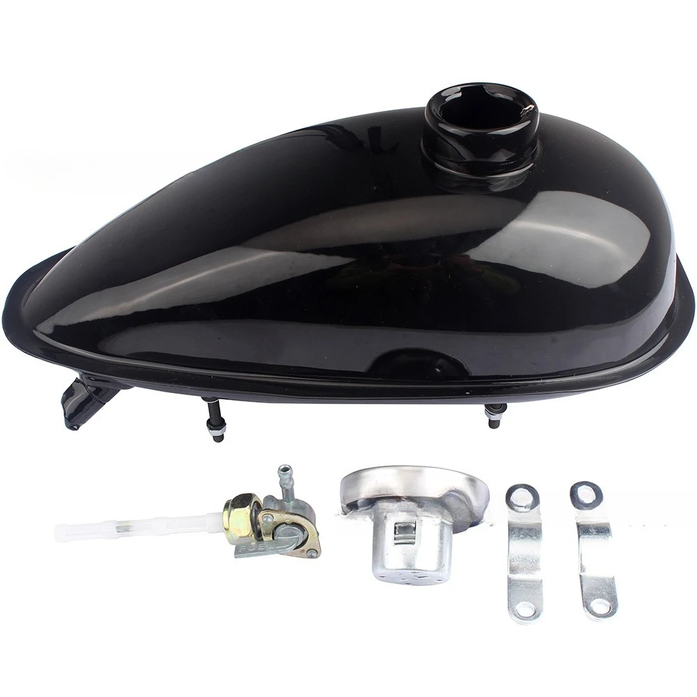 دراجة نارية صغيرة دراجة الملحقات 50CC 60CC 80CC ثنائي الأشواط الحديد خزان الوقود علبة زيت مع غطاء 2L