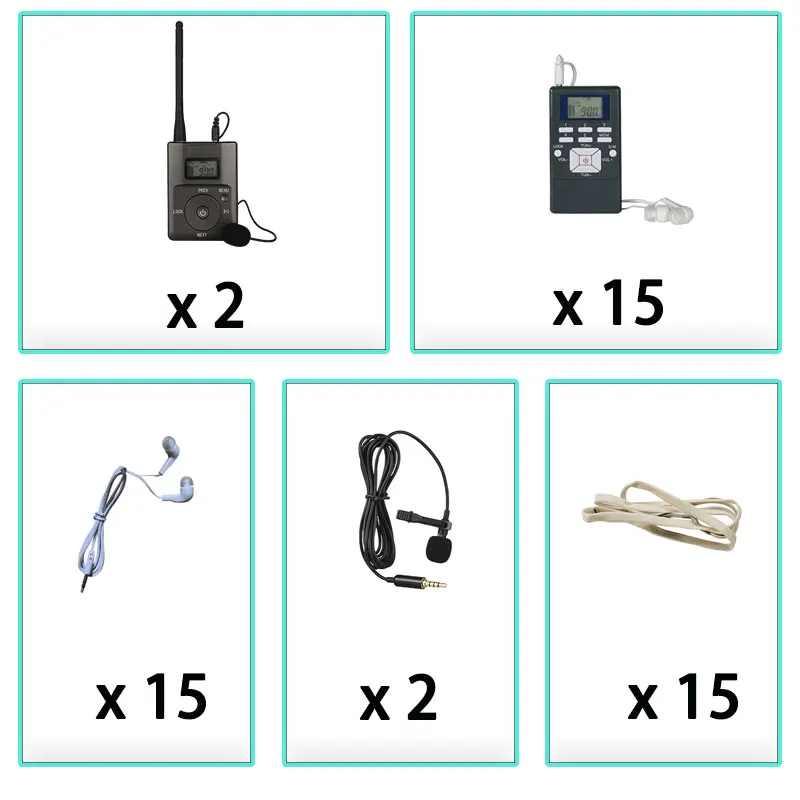 YARMEE Wireless FM Tour Guide System Portable Audio Whisper Transmitter Receivers For Travelling Church Museum Umrah Hajj