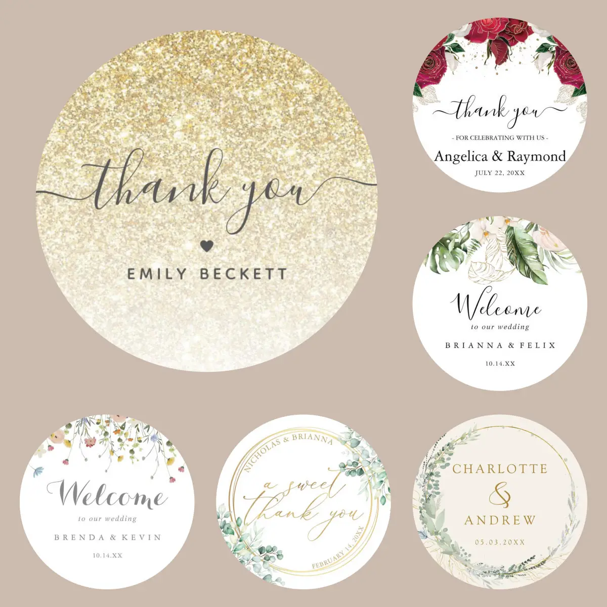Autocollants de mariage, autocollants de faveur, étiquettes personnalisées, autocollants de mariage personnalisés, étiquettes d'affaires, étiquettes d'anniversaire, autocollants de faveur de douche