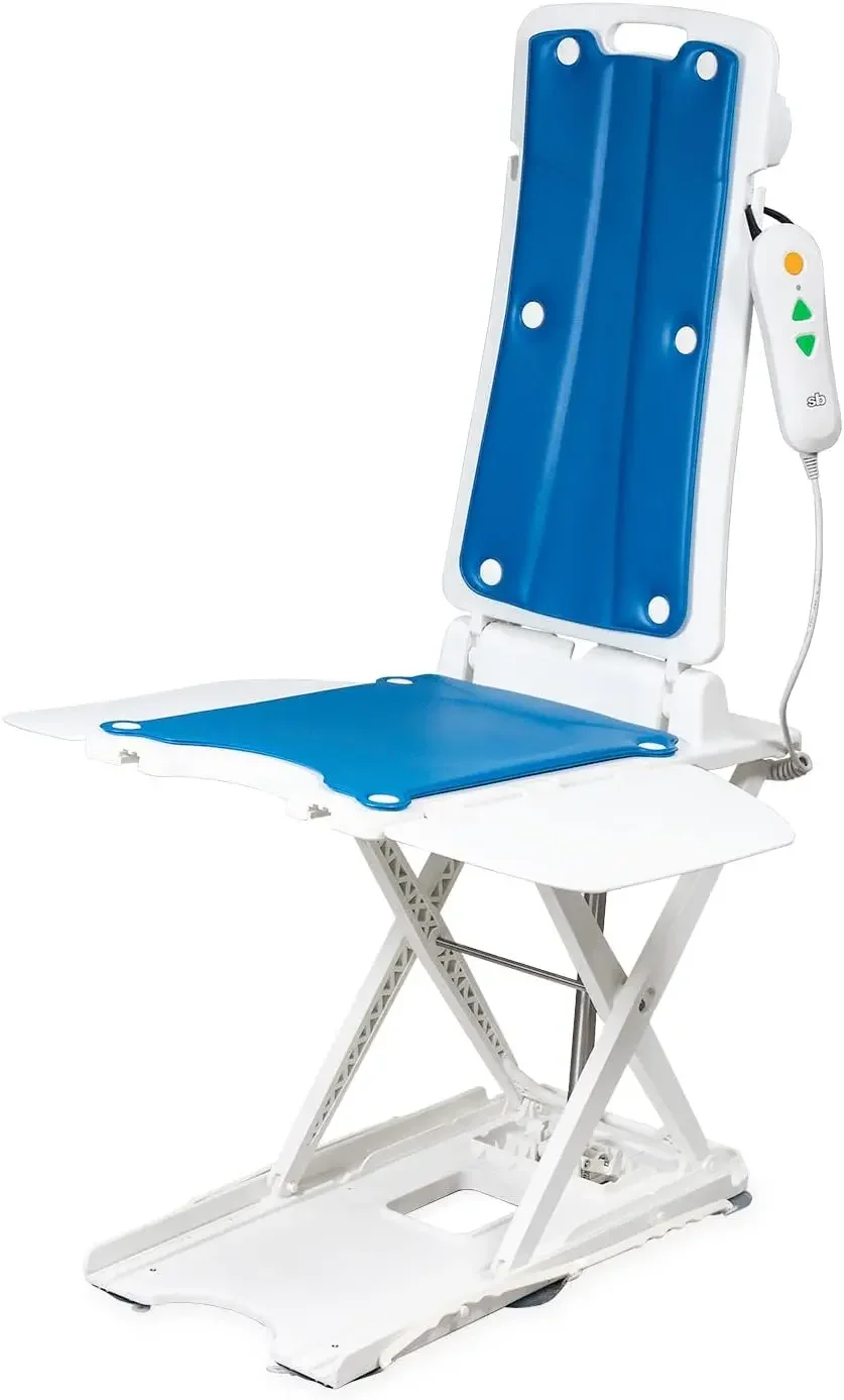 Battery-Powered Reclining Bath Lift Chair | Bath & Shower Safety Seating for Seniors & Disabled | 53° Backrest | 300lb Capacity