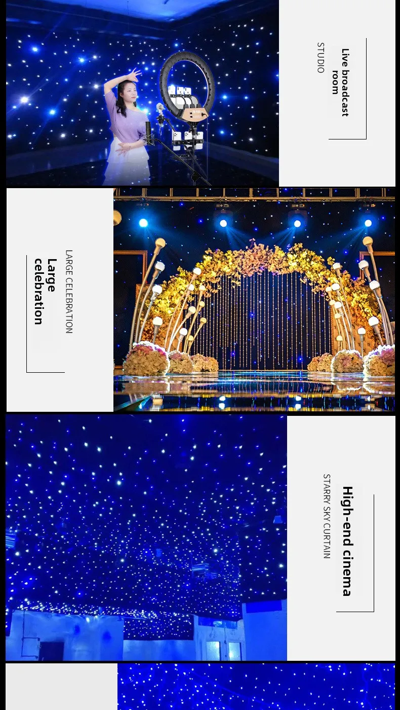 Star light LED curtain, wedding background, studio stage, background star curtain