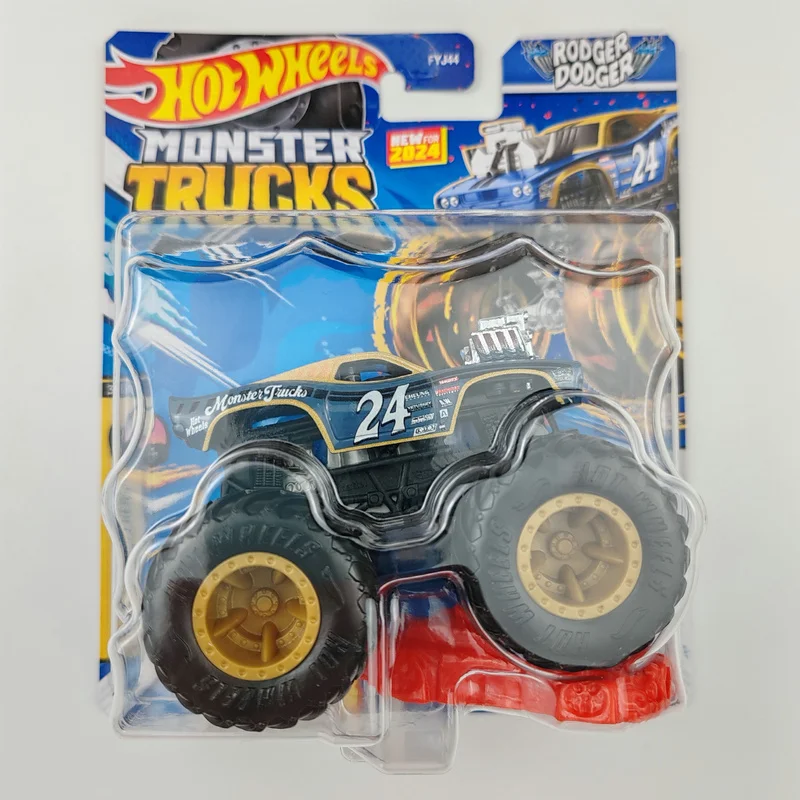 24C FYJ44 HOT WHEELS 1/64 MONSTE TRUCKS RODGER DODGER CRUSH DELIVERY 5-ALARM RACE ACE Diecast alloy car model toy collection