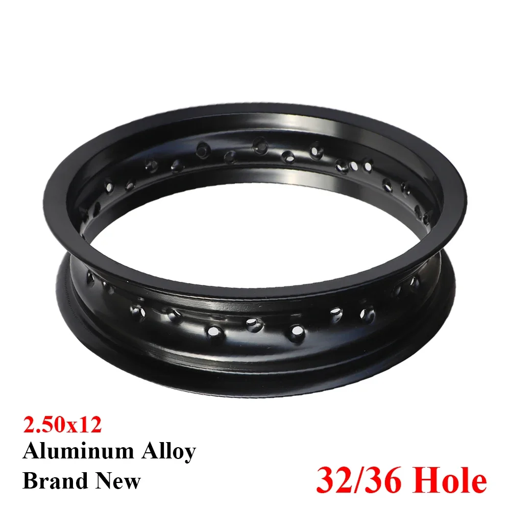 

Motorcycle 2.50x12 32 36 Spokes Holes Front/rear Wheels 12 inch Aluminum Alloy Rims 2.50*12" 12Inch wheel Hub Brand New