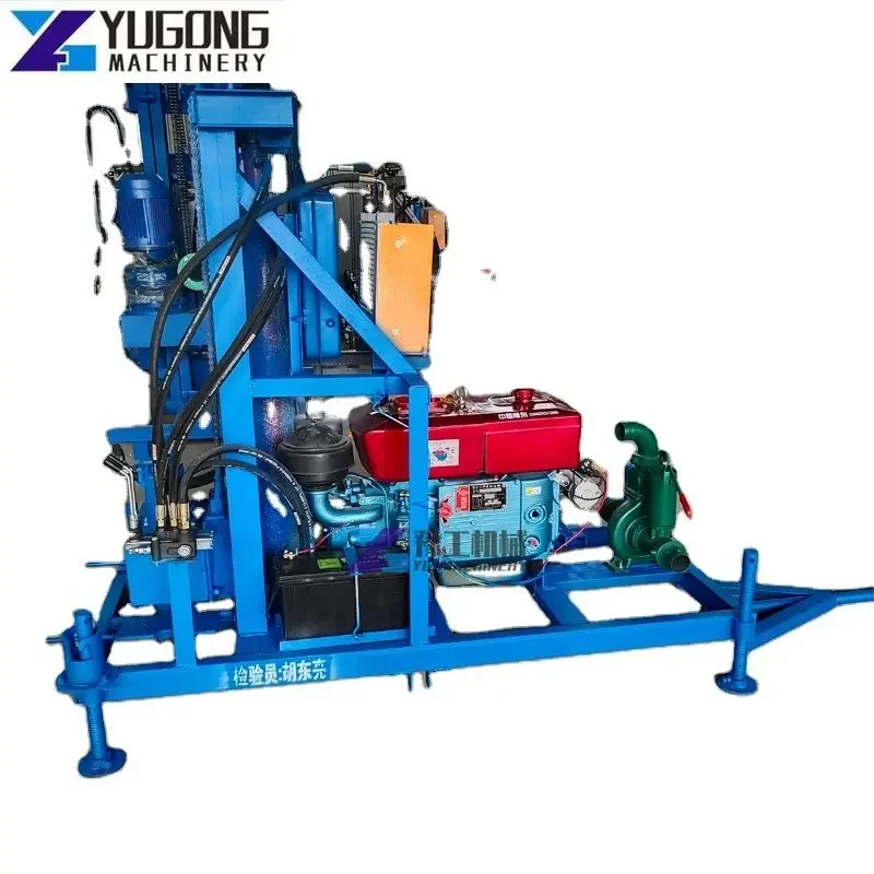 YG China Diesel Water Well Drilling Rig 100 Meter Percussion Drilling Rig Good Price Water Well Rig Drilling Machine Portable