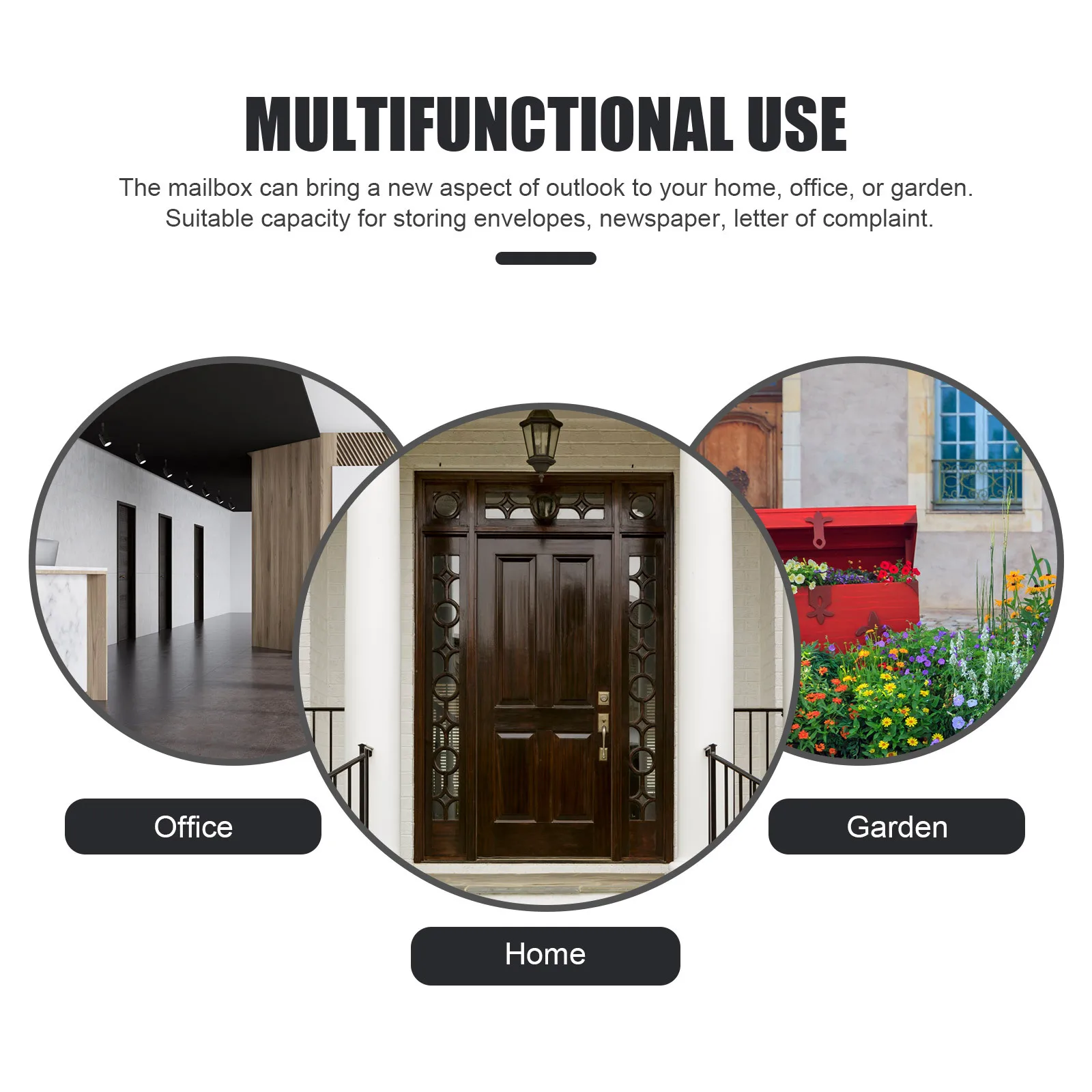 Kotak Surat Dinding Vintage Besi Dekorasi Luar Ruangan Gaya Rustic Dapat Dikunci Kotak Surat Dinding Dekorasi Luar Ruangan