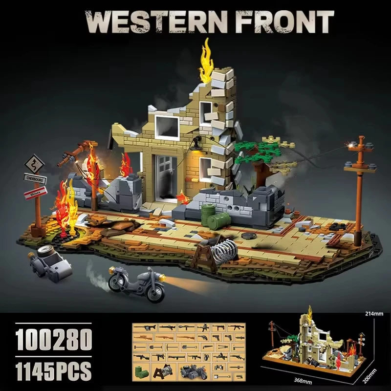 WWII Duitsland Atlantic Defense Bunker Bouwstenen Kit Stad Front Battle Creatieve oorlogsscène Model Bricks Sets Speelgoed Kinderen Geschenken