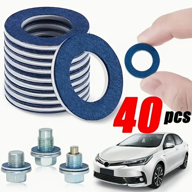 40 Stück Ölablassschraubendichtungen, Ölablassschraubendichtungen, Ölablassschraubendichtungen, Dichtungen für Ölwanne, passend für Toyota, Originalteilenummer #   90430-12031