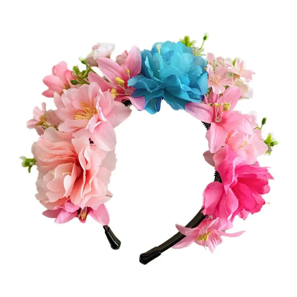 

Cloth Quanzhou Head-pinned Flower Headdress Hair Hoop Simulation Flower Hair Band Crown Photograph Props Chinese Style Headwear