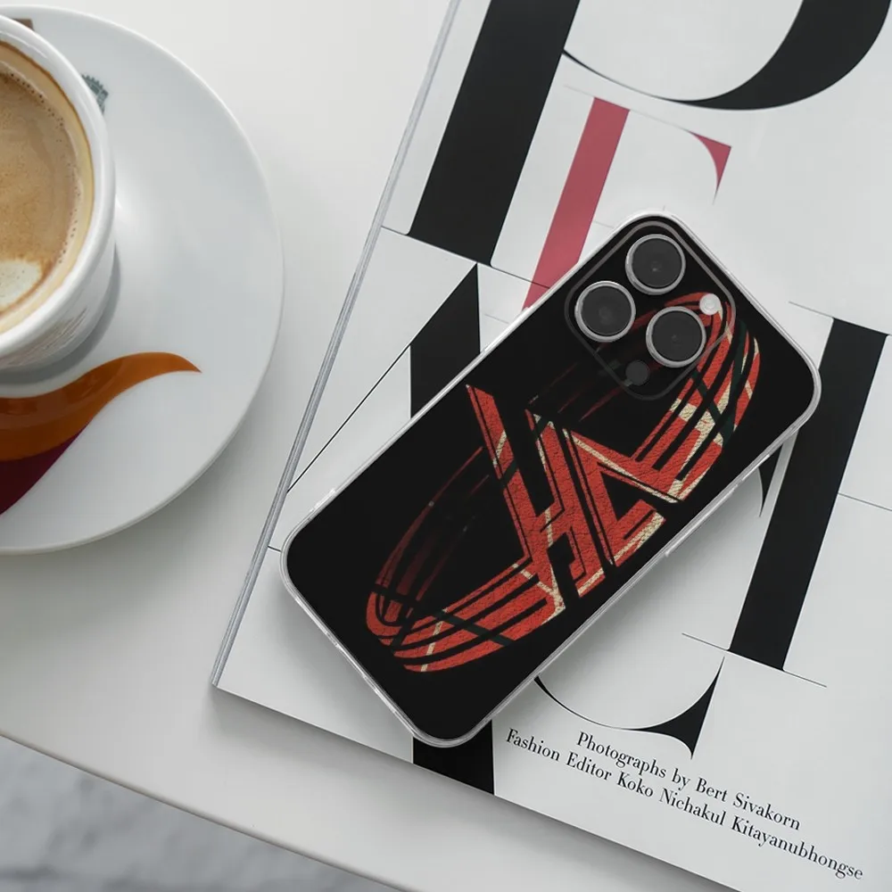 E-Eddie Van H-Halen Handyhülle für iPhone 16,15,14,13,12,11 Plus,Pro,Max,XR,XS,X,7,8 Plus,SE,Mini Transparent Silikon